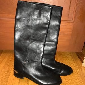 Cynthia Vincent Riding Boot 8.5 Black Leather